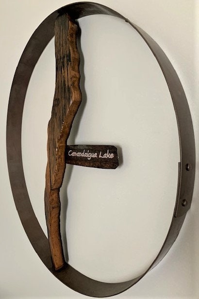 Canandaigua Lake Cutout Hoop Wall Hanging