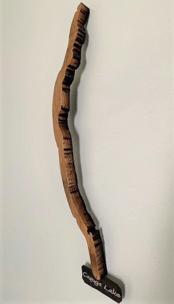 Cayuga Lake Cutout Stave Wall Hanging