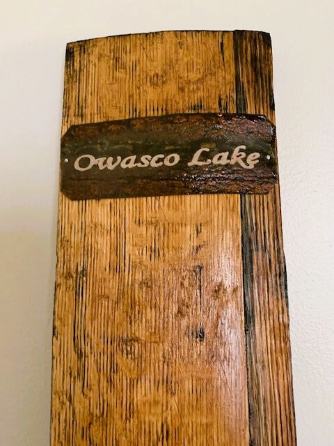Owasco Lake Barrel Stave Wall Hanging