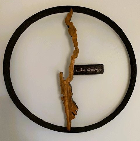 Lake George Cutout Hoop Wall Hanging