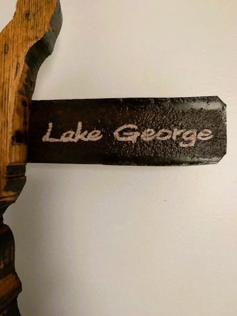 Lake George Cutout Hoop Wall Hanging