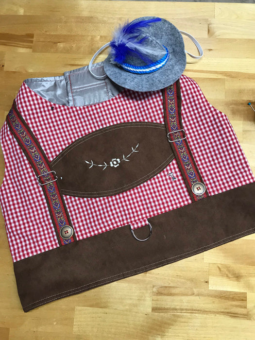 Oktoberfest Dog Costume: Bavarian Vest with Hat