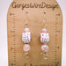Rose Quartz Matching Pendant and Earrings, Pink Owl Earrings Gift, for Wife, Barbiecore Jewelry Set Gift, for Daughter, Owl Lover Jewelry