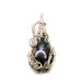 Purple Crystal Pendant and Earring Set, Crown Chakra Matching Jewelry, Royal Jasper Earrings, Tripiche Amethyst Pendant in Silver