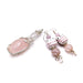 Rose Quartz Matching Pendant and Earrings, Pink Owl Earrings Gift, for Wife, Barbiecore Jewelry Set Gift, for Daughter, Owl Lover Jewelry