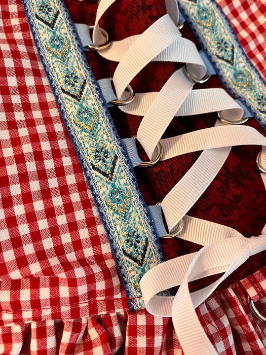 Dirndl, Red for Oktoberfest Dog Costume