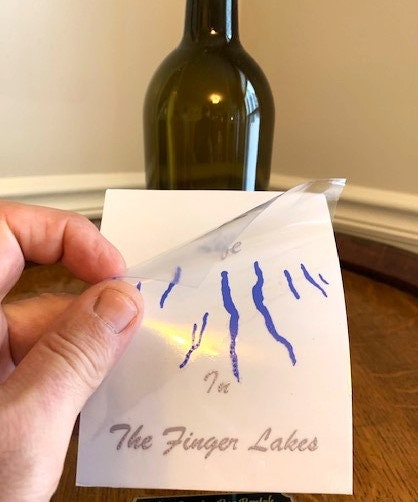 Finger Lakes Rustic Wine Bottle/Glass Display