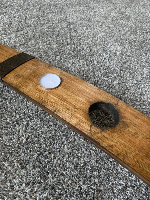Rustic 4 Candle Barrel Stave