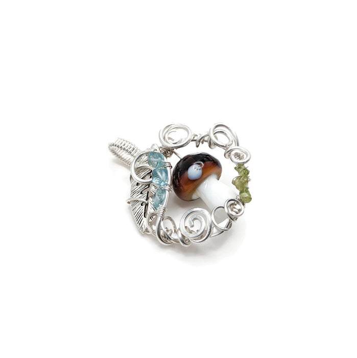 Whimsical Silver Mushroom Pendant, Mushroom themed jewelry, Fungi Gift Idea, for Daughter, for Girlfriend, Cute Mushroom Jewelry