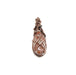 Sunstone Teardrop pendant in dark oxidized copper