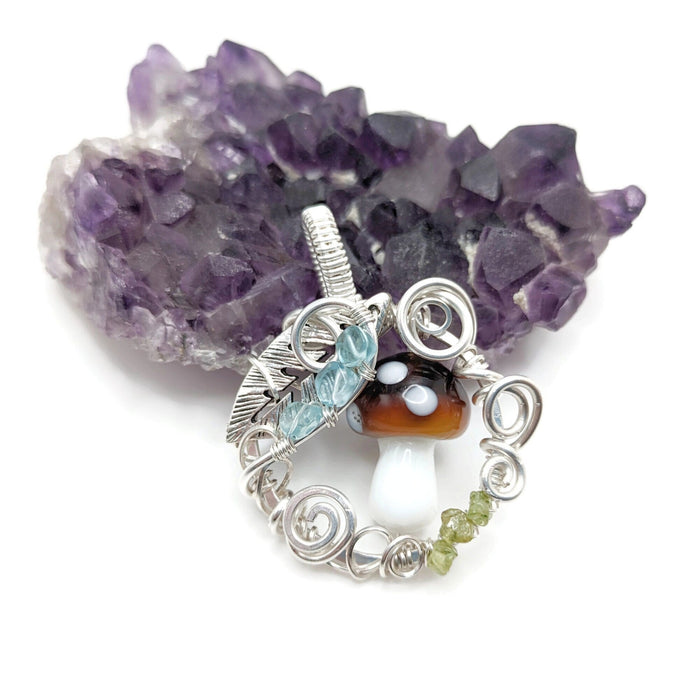 Whimsical Silver Mushroom Pendant, Mushroom themed jewelry, Fungi Gift Idea, for Daughter, for Girlfriend, Cute Mushroom Jewelry