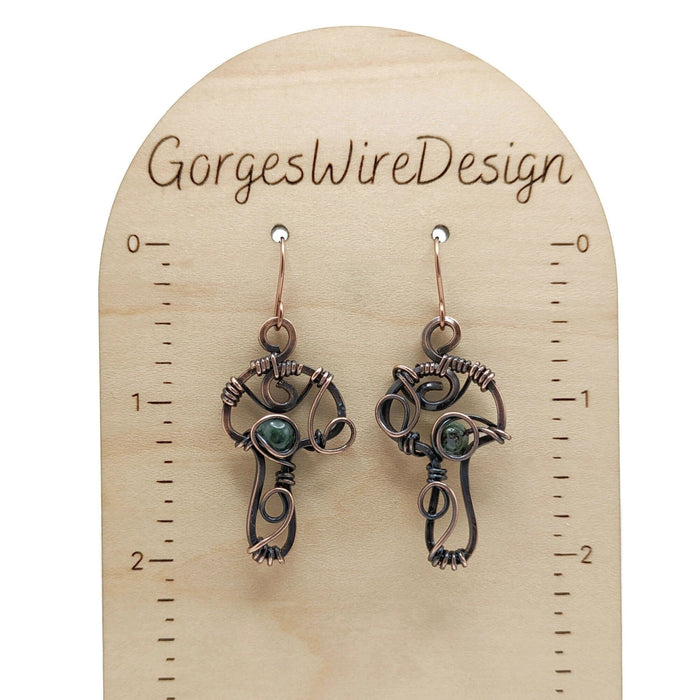 Wire Mushroom Dangle Drop Earrings, Mushroom Jewelry, Cottagecore Earrings Dangle Gift Idea, for Mothers Day, Top Jewelry Gift for Moms