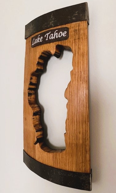 Lake Tahoe Barrel Stave Wall Hanging