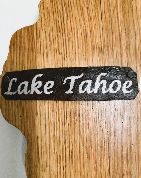 Lake Tahoe Cutout Stave Wall Hanging