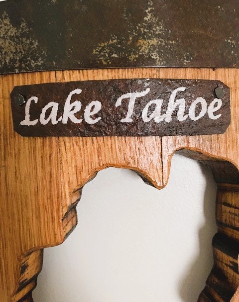Lake Tahoe Barrel Stave Wall Hanging