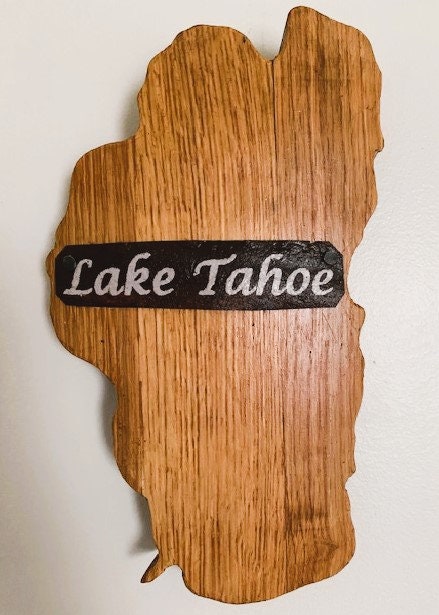 Lake Tahoe Cutout Stave Wall Hanging
