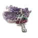 Ruby in Zoisite Mushroom Pendant, Pink and Silver Wire Mushroom Jewelry, Mushroom Gift Idea for Nature Lover, for Daughter