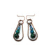 Green and Blue Dangle Drop Teardrop Earrings, Winter Themed Earrings, Blue Boho Dangle Earrings, Blue Tone Jewelry Gift, for Sister, for mom