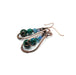 Green and Blue Dangle Drop Teardrop Earrings, Winter Themed Earrings, Blue Boho Dangle Earrings, Blue Tone Jewelry Gift, for Sister, for mom