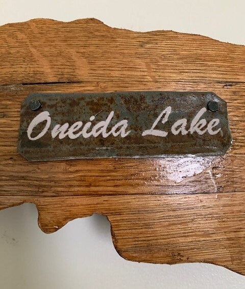 Oneida Lake Cutout Stave Wall Hanging