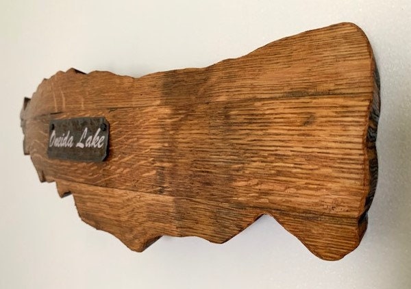 Oneida Lake Cutout Stave Wall Hanging