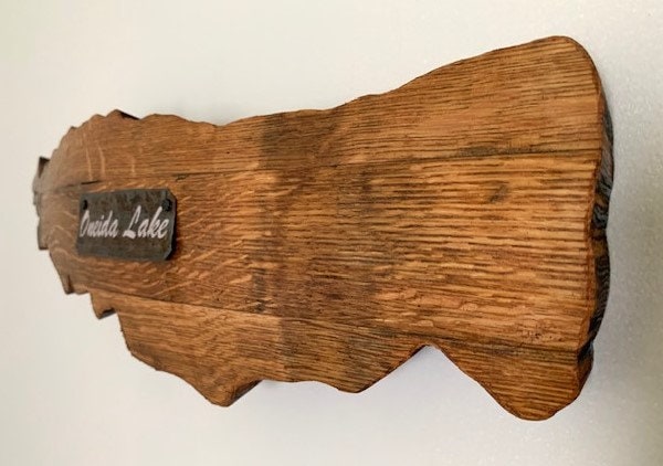 Oneida Lake Cutout Stave Wall Hanging
