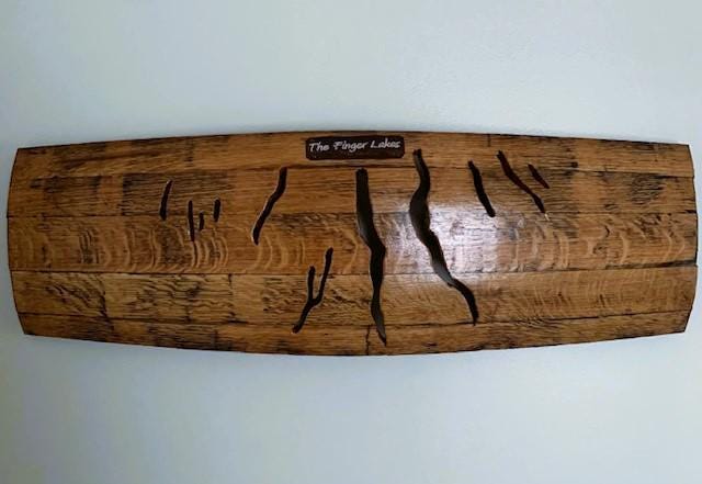 Finger Lakes Barrel Stave Wall Hanging