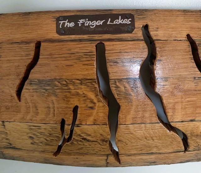 Finger Lakes Barrel Stave Wall Hanging