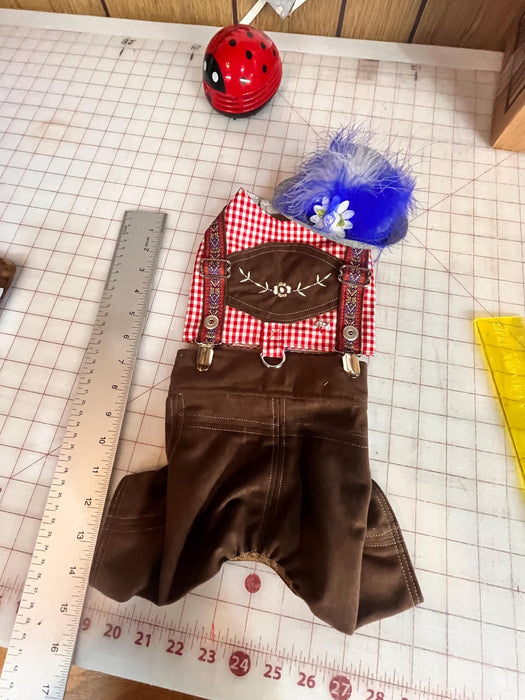 Lederhosen Dog Costume: Oktoberfest Harness Vest, Pants & Hat