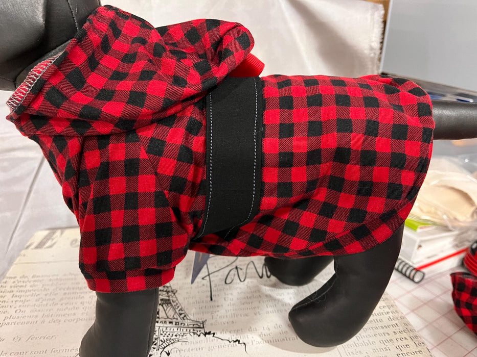 Buffalo Plaid Dog Hoodie Shirt: Custom Pet Apparel