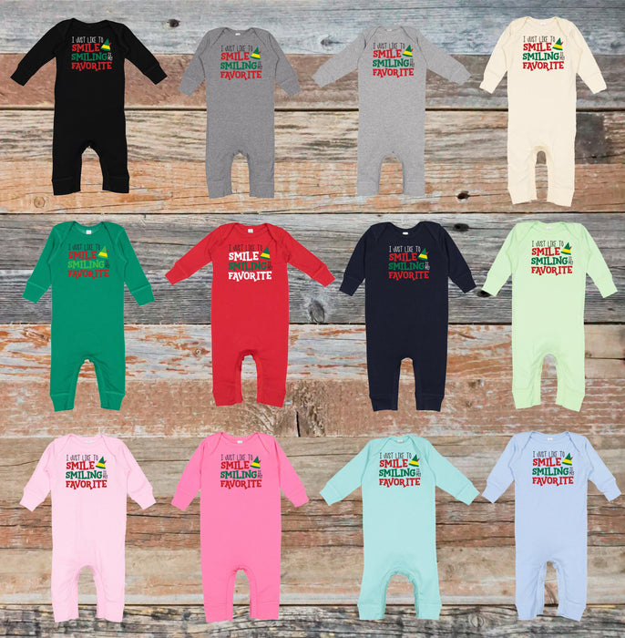 Baby's First Christmas Outfit: 'Smiling is My Favorite' Romper