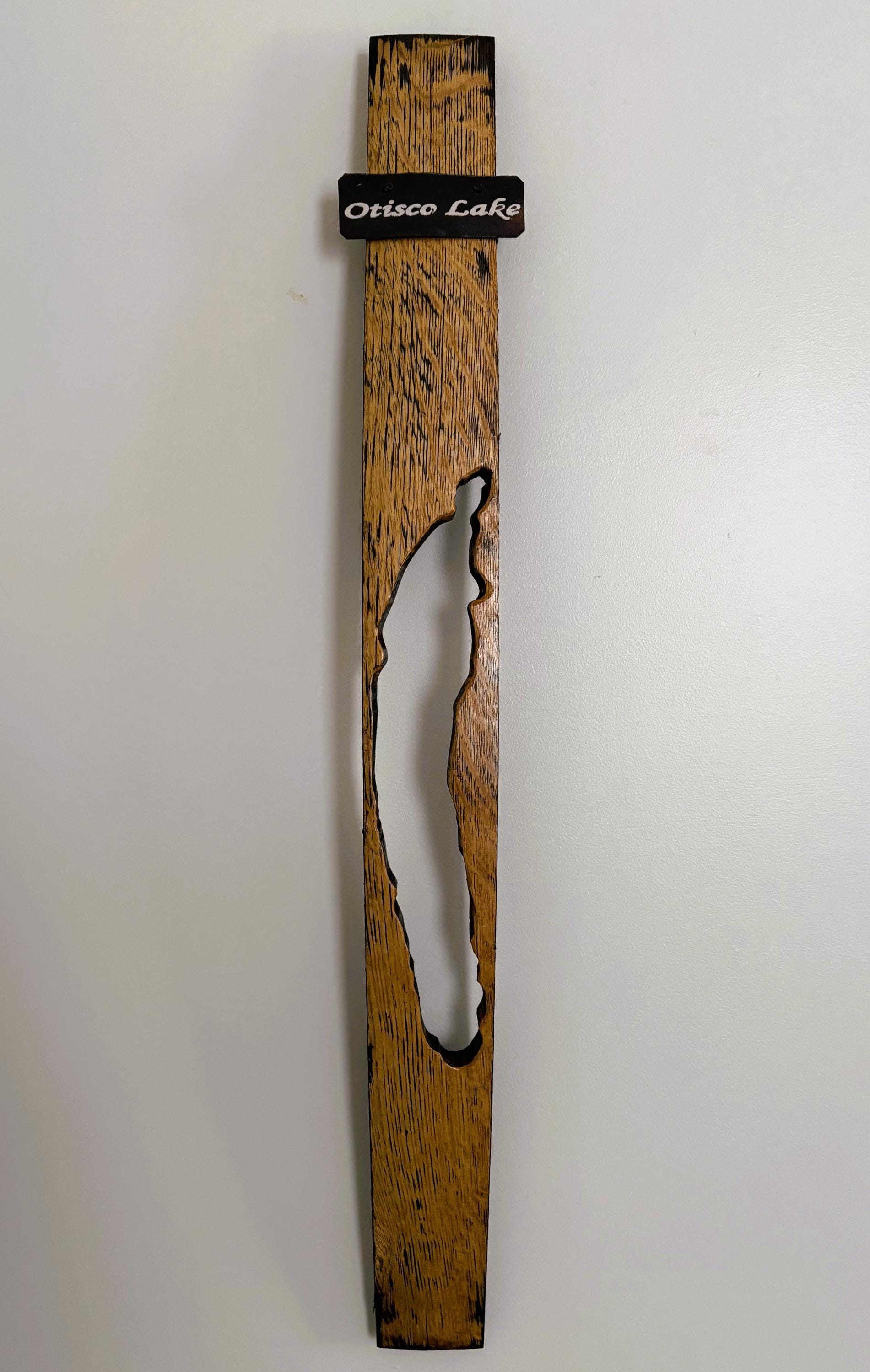 Otisco Lake Barrel Stave Wall Hanging - handmade decor by Wine Country Barrel Art | Shop Finger Lakes NY