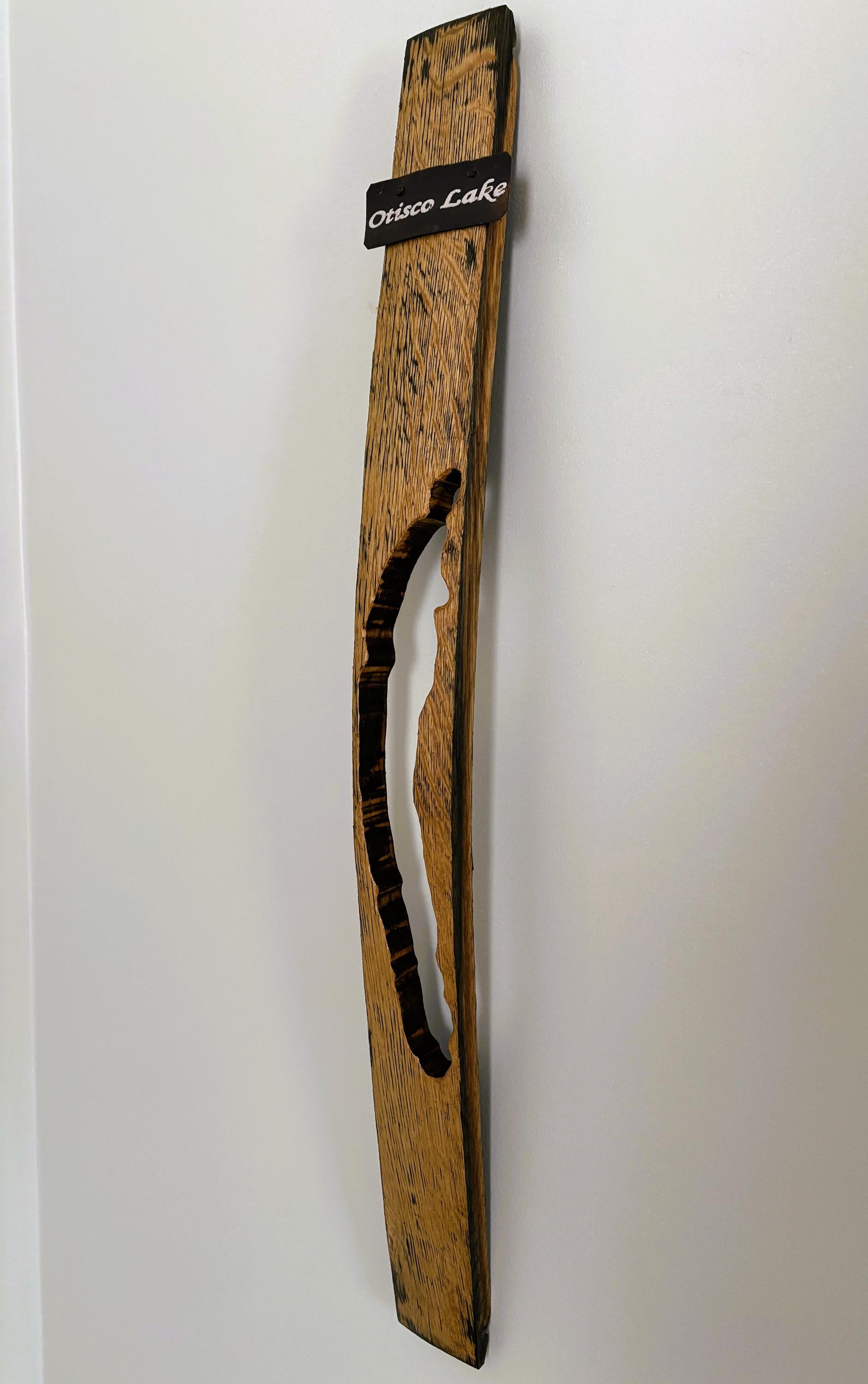 Otisco Lake Barrel Stave Wall Hanging - handmade decor by Wine Country Barrel Art | Shop Finger Lakes NY