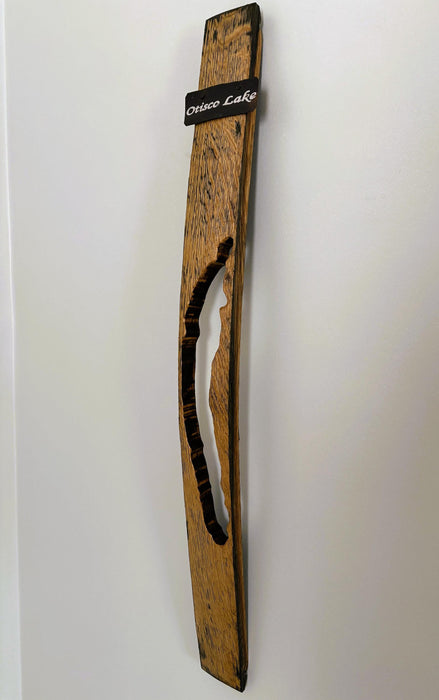 Otisco Lake Barrel Stave Wall Hanging