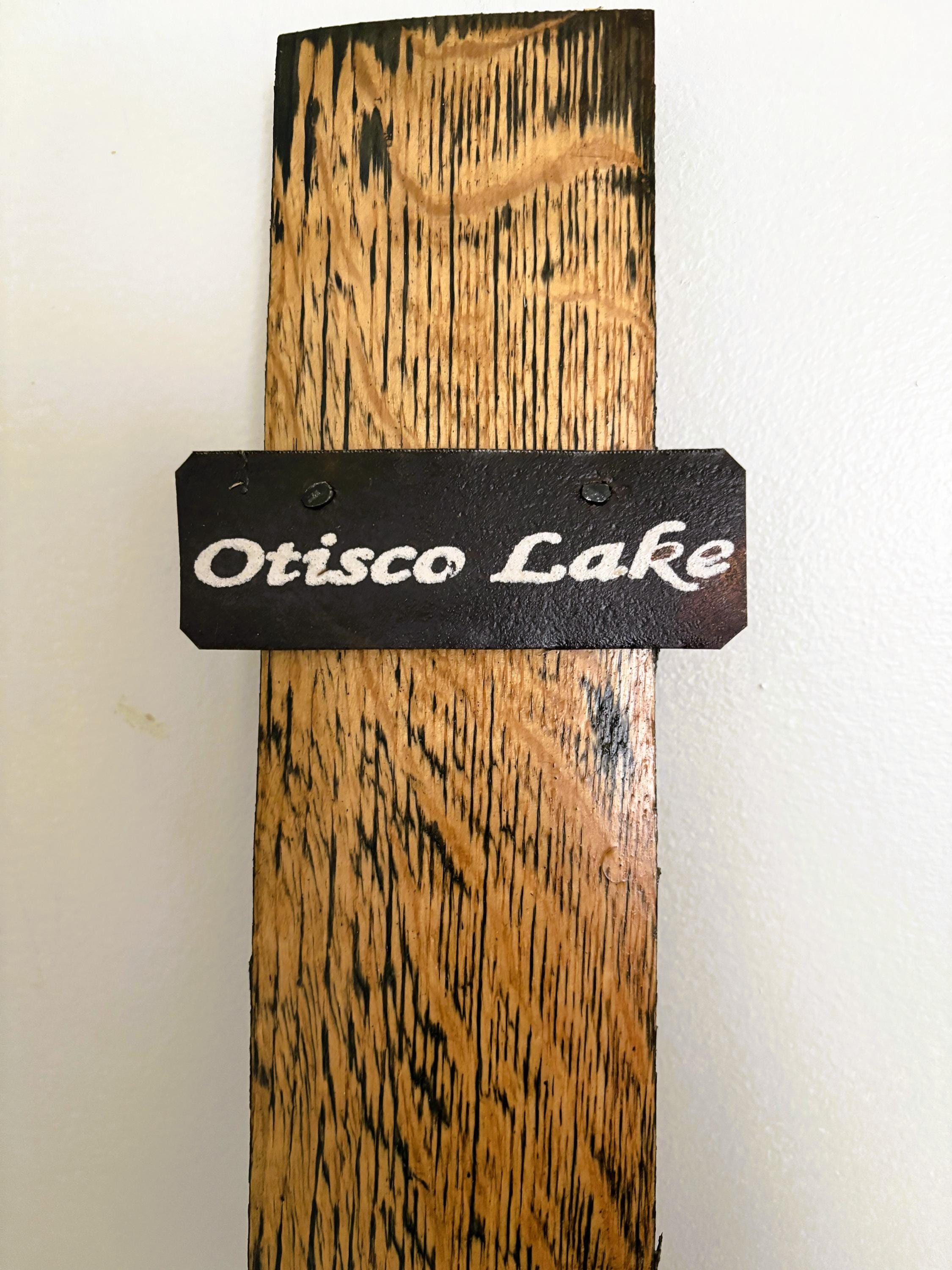 Otisco Lake Barrel Stave Wall Hanging - handmade decor by Wine Country Barrel Art | Shop Finger Lakes NY