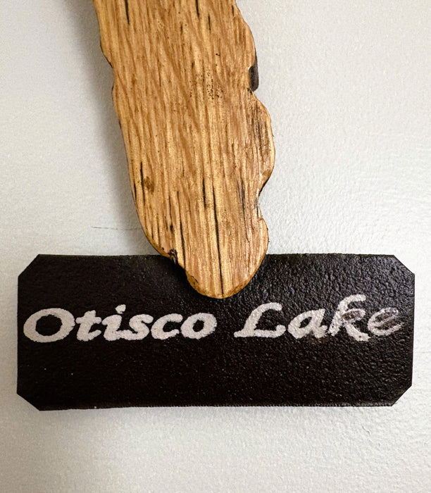Otisco Lake Cutout Stave Wall Hanging