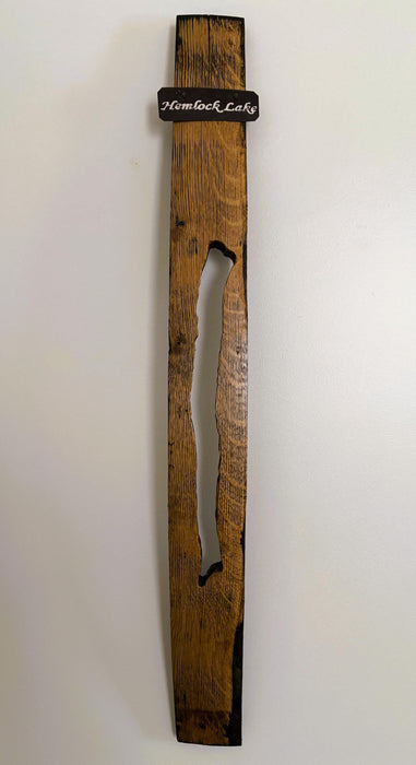 Hemlock Lake Barrel Stave Wall Hanging