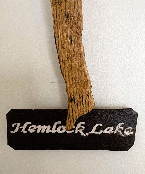 Hemlock Lake Cutout Stave Wall Hanging