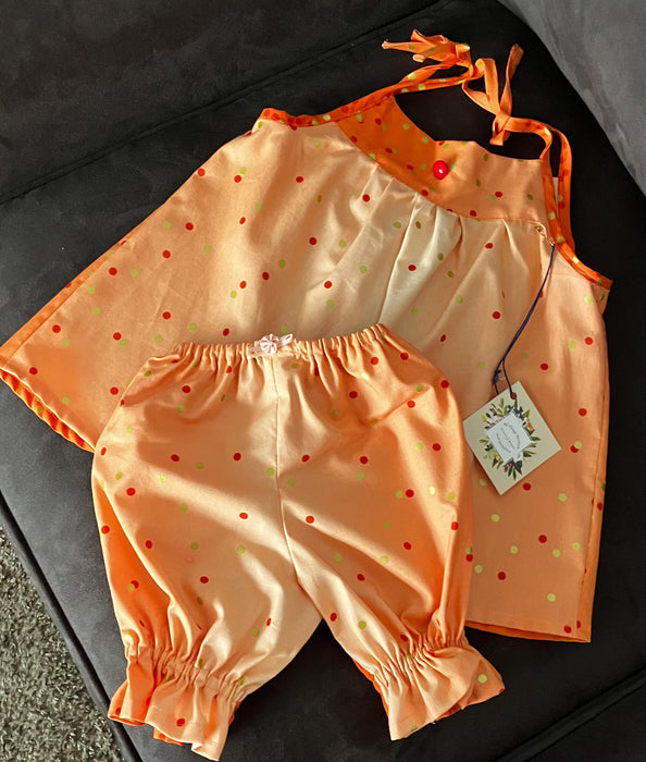 Cool off with this Gold and Orange Ombre Ruffled Girls Outfit, Cotton —  Shop Finger Lakes