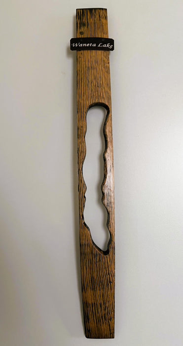 Waneta Lake Barrel Stave Wall Hanging