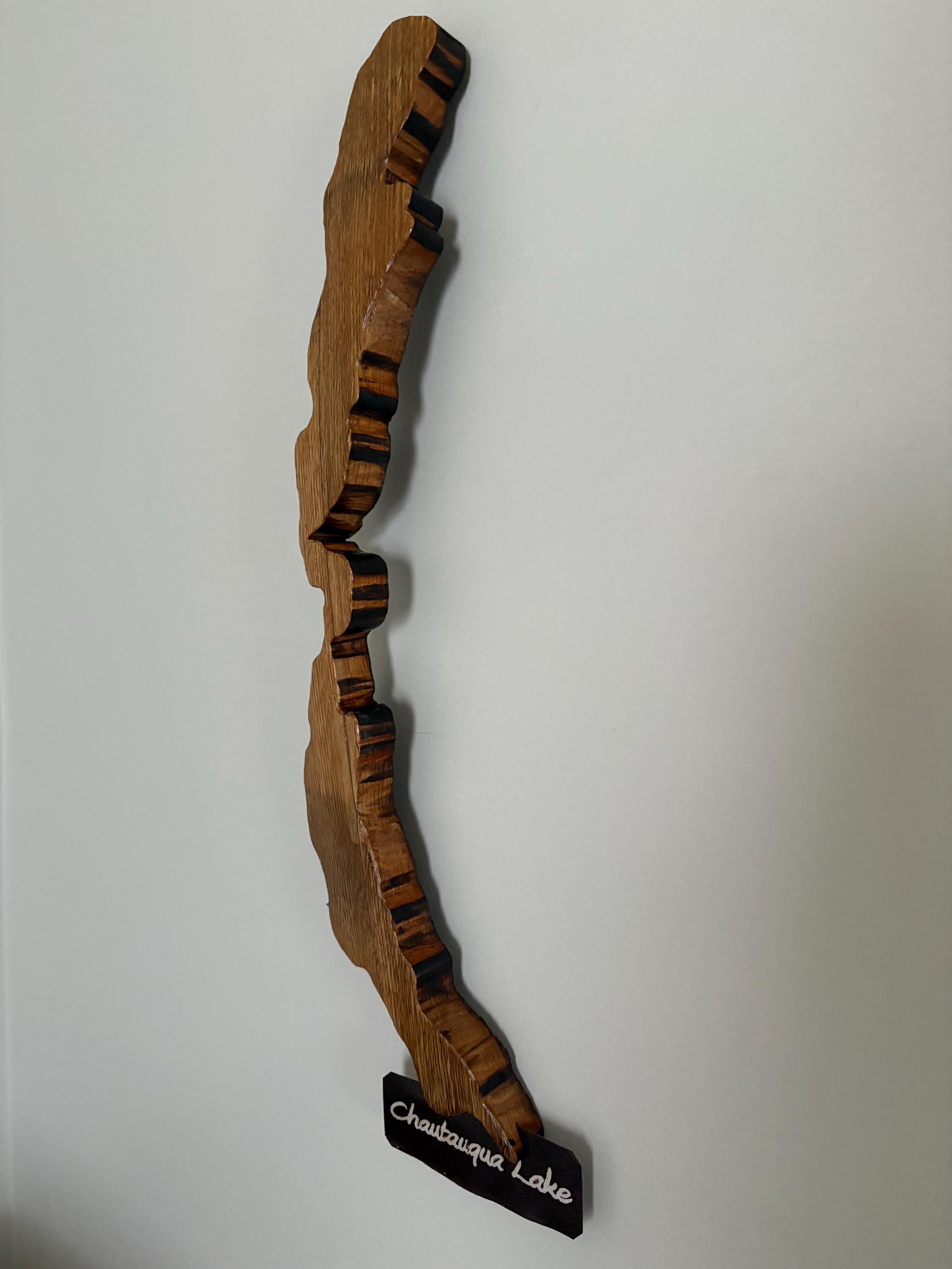 Chautauqua Lake Cutout Stave Wall Hanging