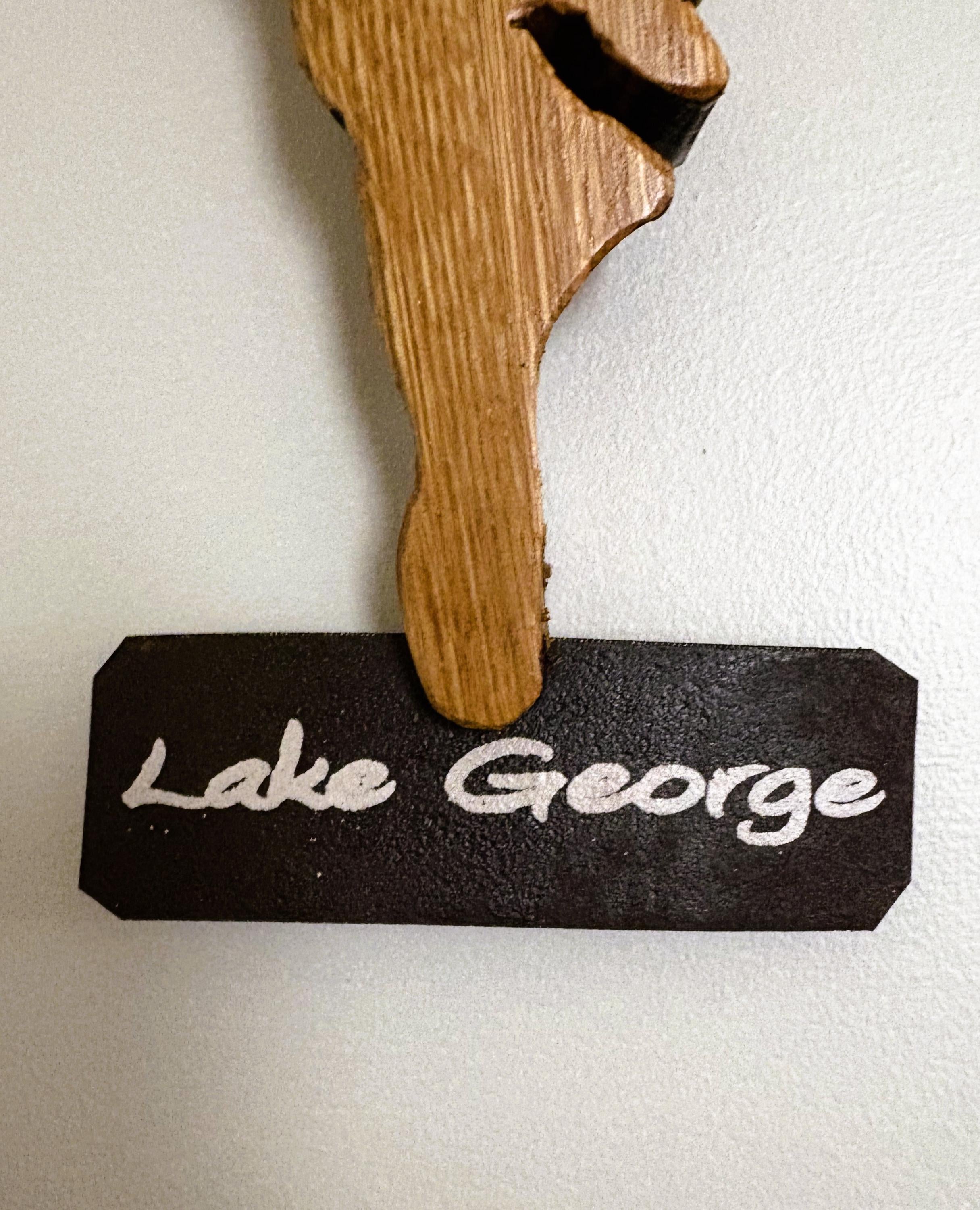 Lake George Cutout Stave Wall Hanging