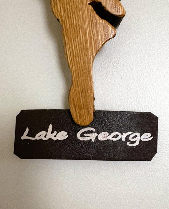 Lake George Cutout Stave Wall Hanging