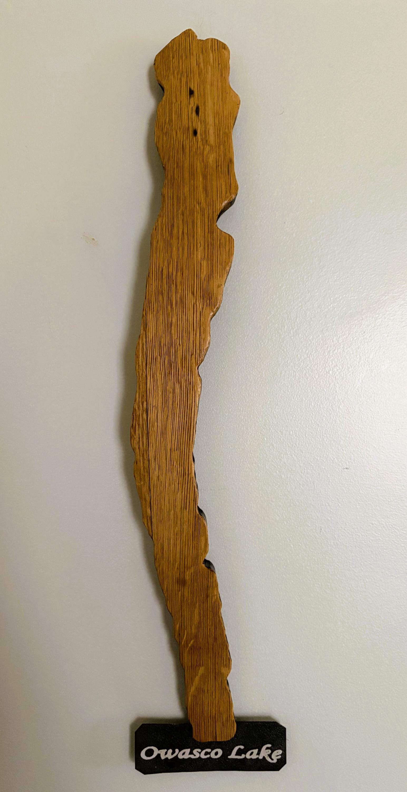 Owasco Lake Cutout Stave Wall Hanging - handmade decor by Wine Country Barrel Art | Shop Finger Lakes NY