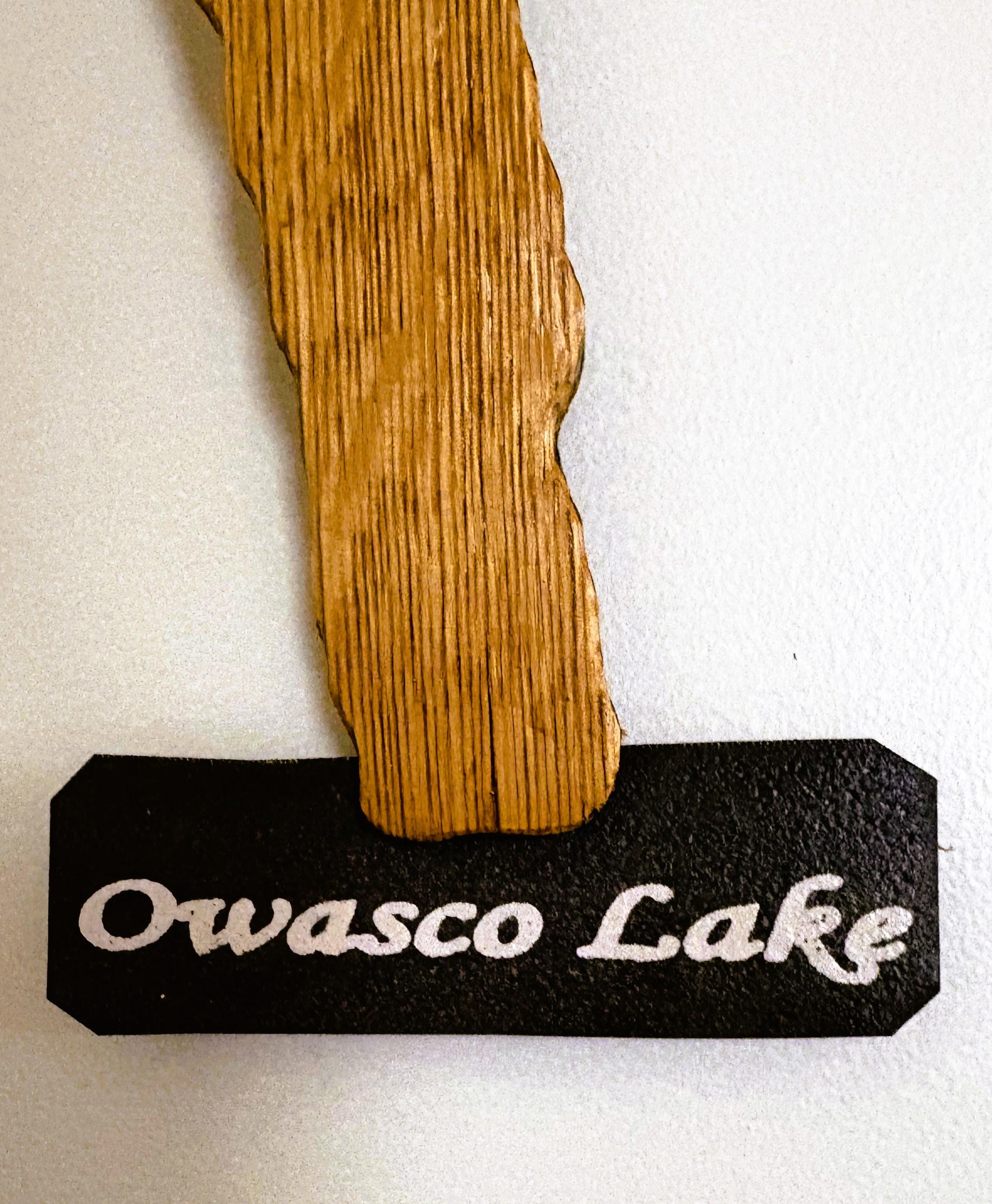 Owasco Lake Cutout Stave Wall Hanging - handmade decor by Wine Country Barrel Art | Shop Finger Lakes NY