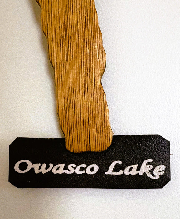 Owasco Lake Cutout Stave Wall Hanging