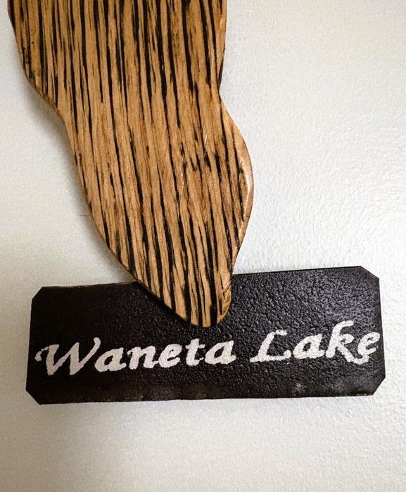 Waneta Lake Cutout Stave Wall Hanging