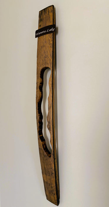 Waneta Lake Barrel Stave Wall Hanging