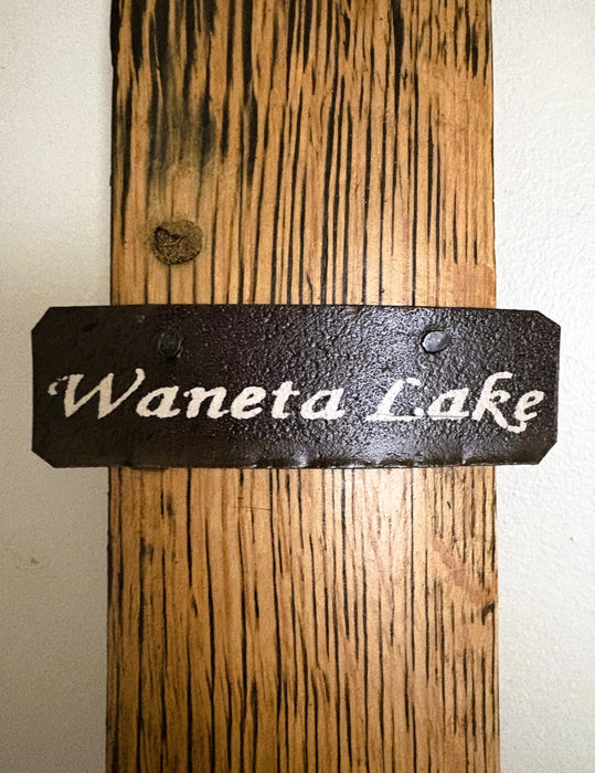 Waneta Lake Barrel Stave Wall Hanging
