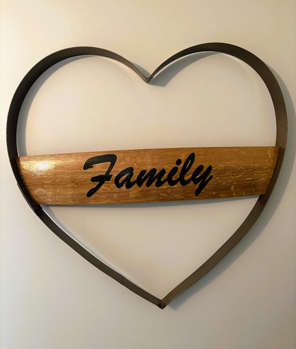 Barrel Hoop Heart Shaped Wall Hanging